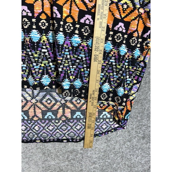 Lularoe Irma Short Sleeve Aztec Geometric Tunic Top Womens Small Stretch Hi Low - Picture 16 of 16